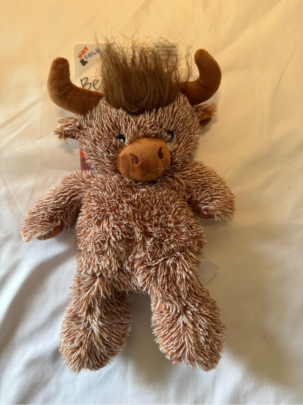 Plush Highland Cow Hot and Cold Bead Buddy - Brown